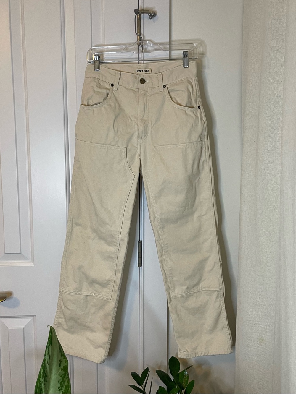 Rudy Jude Cream Organic Cotton Knee Patch Utility Pants – RJ2